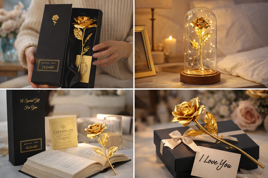 Wieczna Złota Róża – Luksusowy Prezent Miłości ⭐